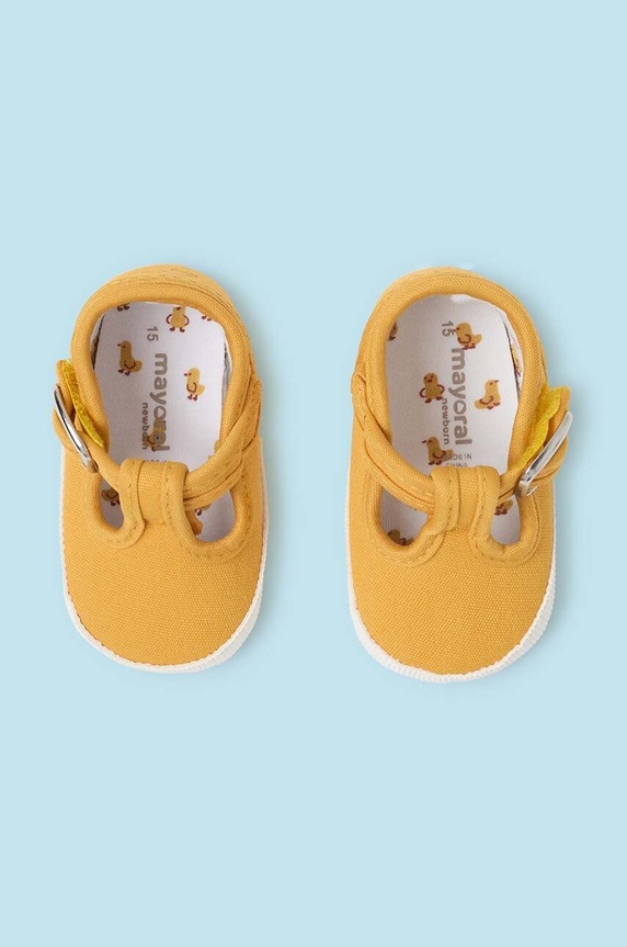 Chłopiec Mayoral Newborn buty niemowlęce 9731.1F.Newborn.PPYH żółty