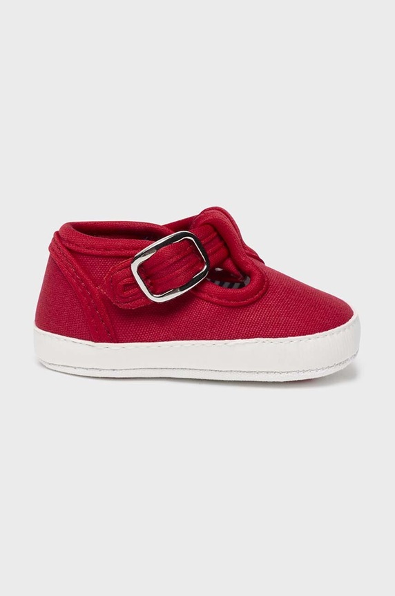 Mayoral Newborn buty niemowlęce imitacja skóry licowej czerwony 9731.1F.Newborn.PPYH