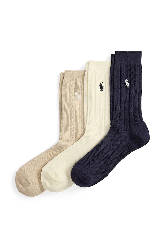 Polo Ralph Lauren skarpetki 3-pack skarpetki długie granatowy 455923551