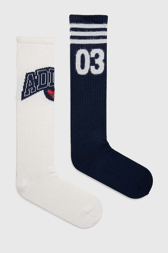Ponožky adidas Originals 2-pak dlhé ponožky tmavomodrá IT7393