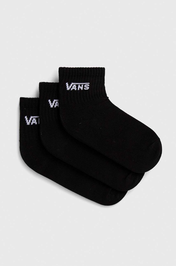 Κάλτσες Vans 3-pack ψηλές κάλτσες μαύρο VN00073EBLK1