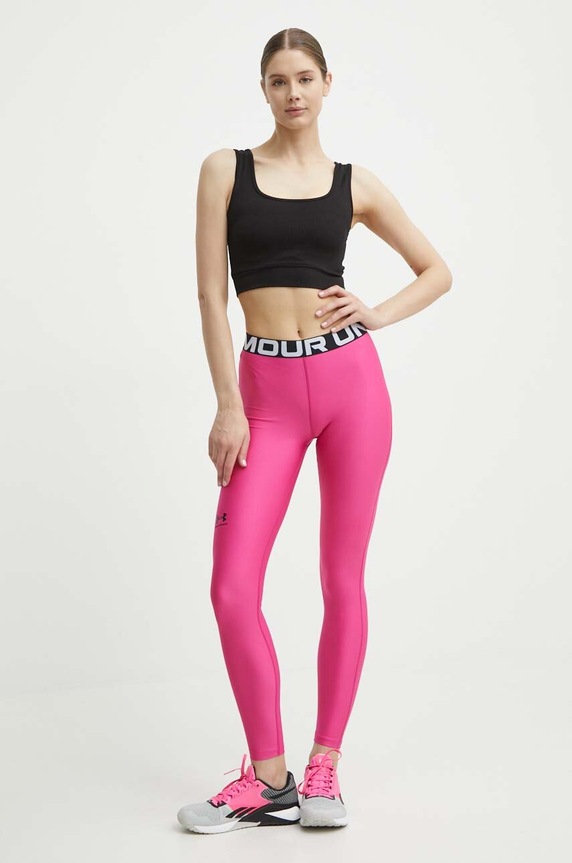 Under Armour legginsy treningowe HG Authentics 1383559 różowy AW24