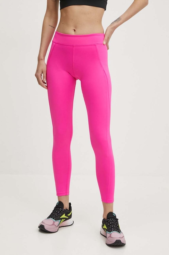 Reebok legginsy treningowe Lux Contour z elastanem różowy 100076336