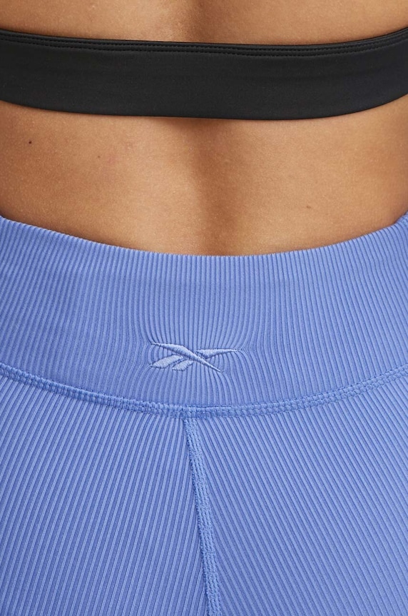 Reebok legginsy do jogi Lux Studio Rib fioletowy 100076344