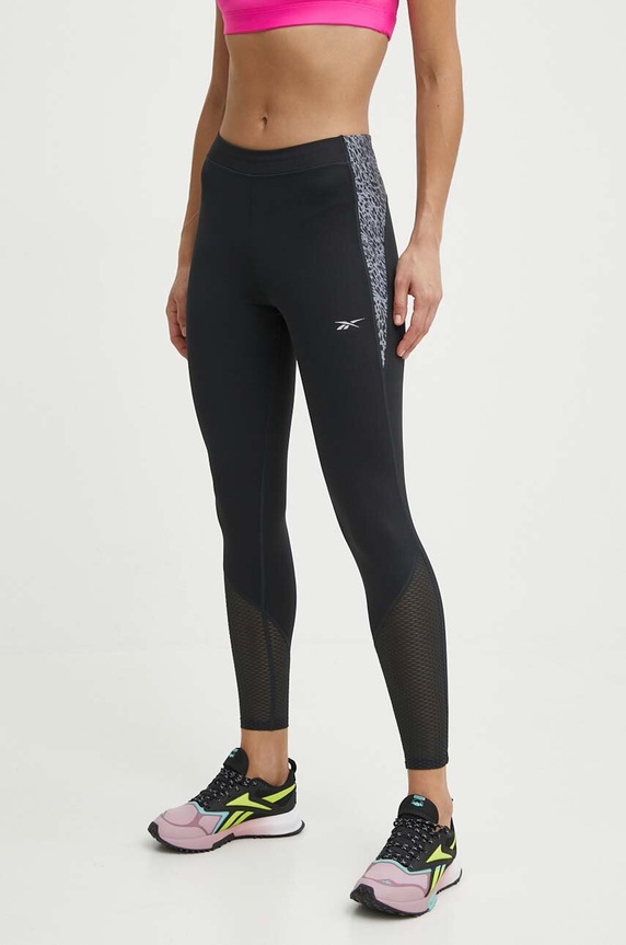 Reebok legginsy do biegania z elastanem czarny 100075410