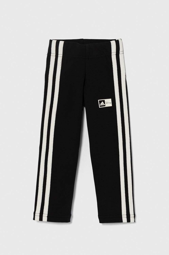Παιδικά κολάν adidas x Disney στάμπα μαύρο IN7301