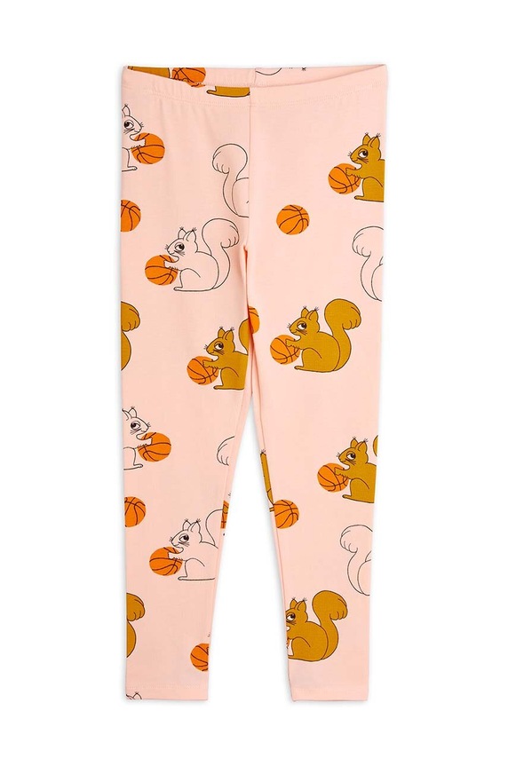 Mini Rodini legginsy dziecięce Squirrels wzorzyste różowy 2423015228