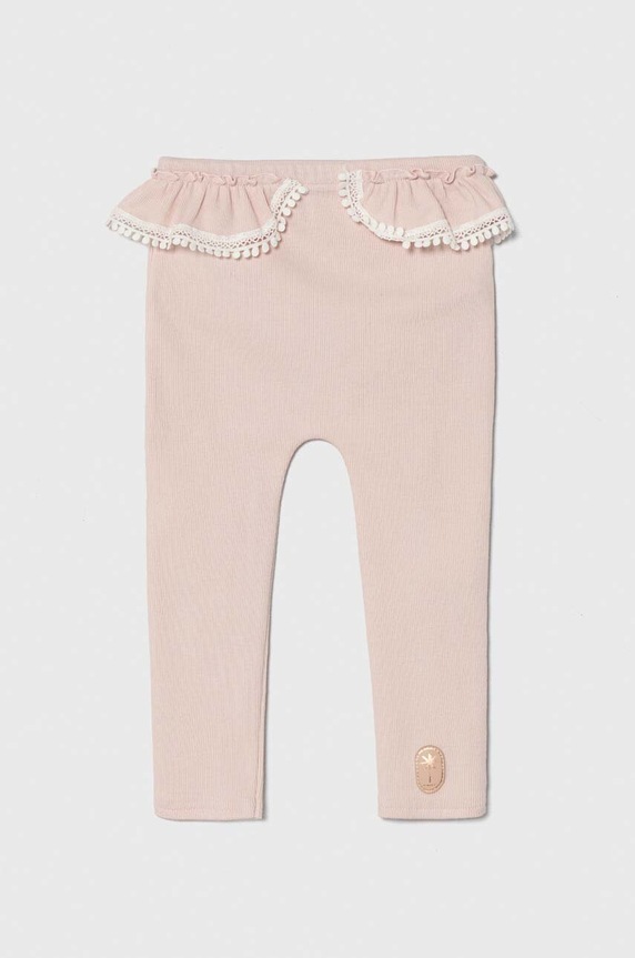 Jamiks legginsy niemowlęce z elastanem różowy ZAHA.Leginsy.R.JWG068.G