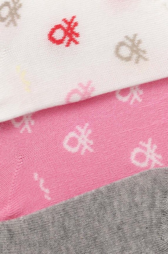 Dětské ponožky United Colors of Benetton 3-pack 6AO307032.G.Seasonal růžová SS24