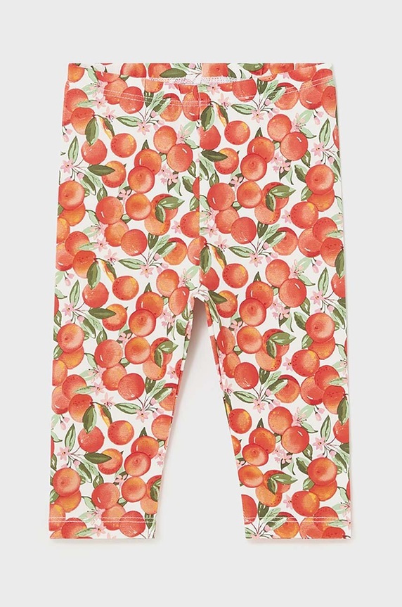 Mayoral legginsy niemowlęce wzorzyste pomarańczowy 1731.4Q.Baby.PPYH