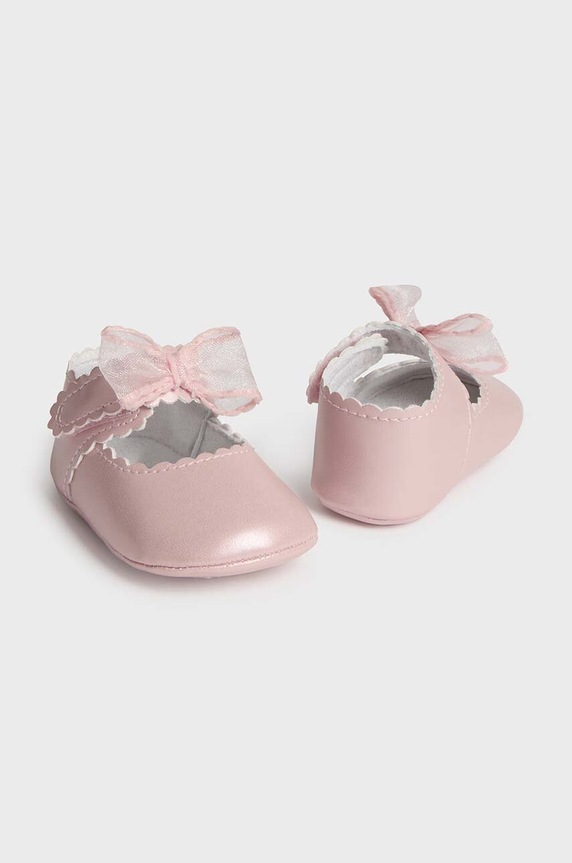 Dětské boty Mayoral Newborn imitace kůže béžová 9742.2M.Newborn.PPYH