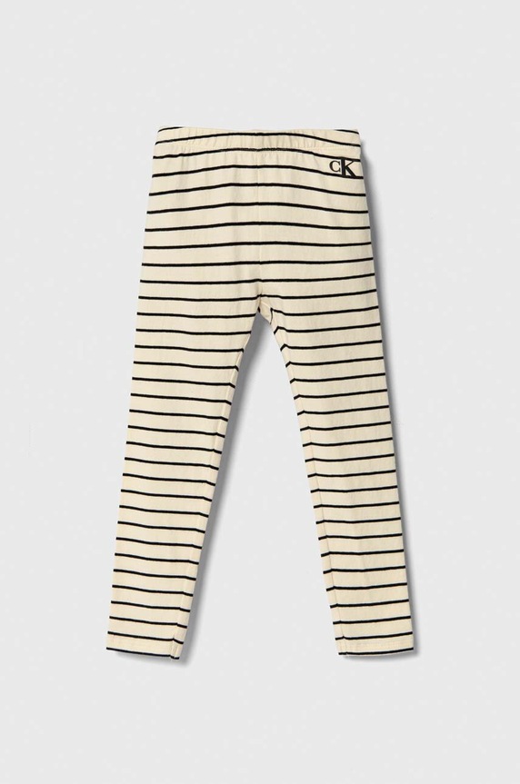 Dětské legíny Calvin Klein Jeans pletenina béžová IN0IN00139.PPYH