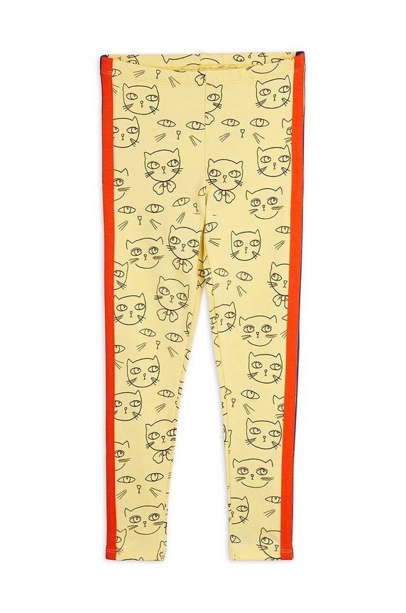 Mini Rodini gyerek legging Cathlethes elasztánnal sárga 2423012923