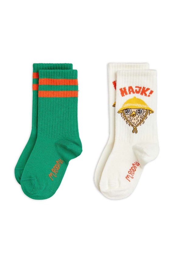 Mini Rodini skarpetki dziecięce 2-pack Hike skarpetki długie zielony 2426012200