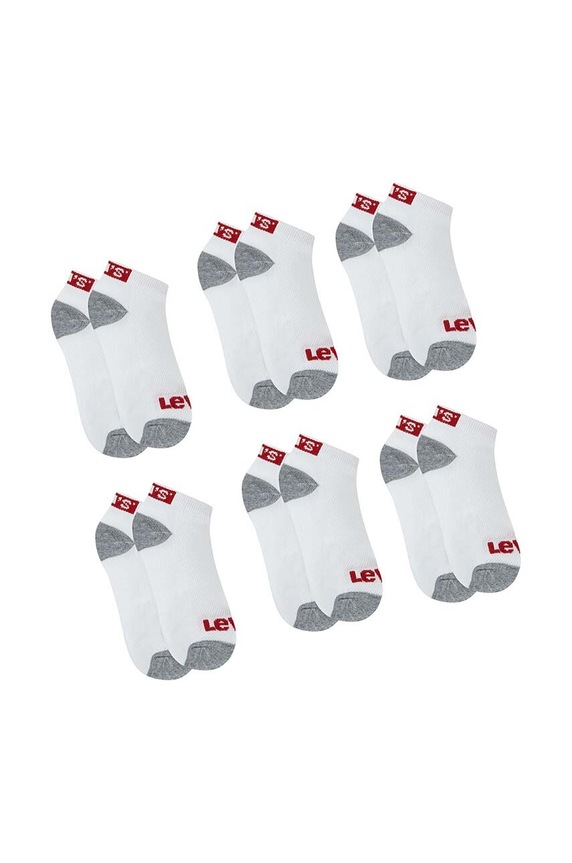Levi's skarpetki dziecięce LHN BOX TAB LOW CUT 6PK 6-pack skarpetki krótkie biały BL0267