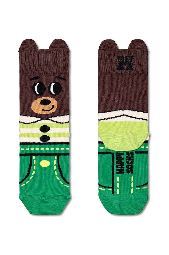 Happy Socks sosete copii Kids Bear Sock sosete lungi maro P000787