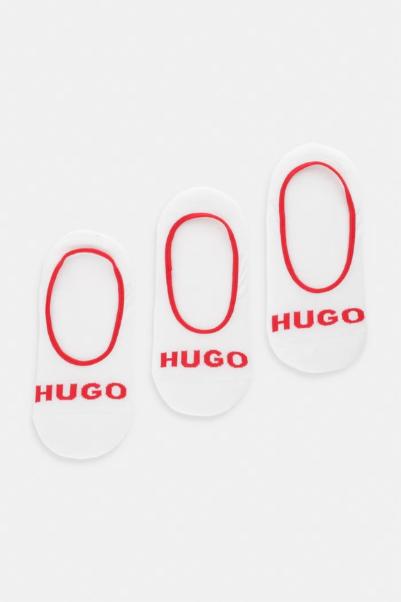 HUGO skarpety stopki męskie 3-pack biały 50514921