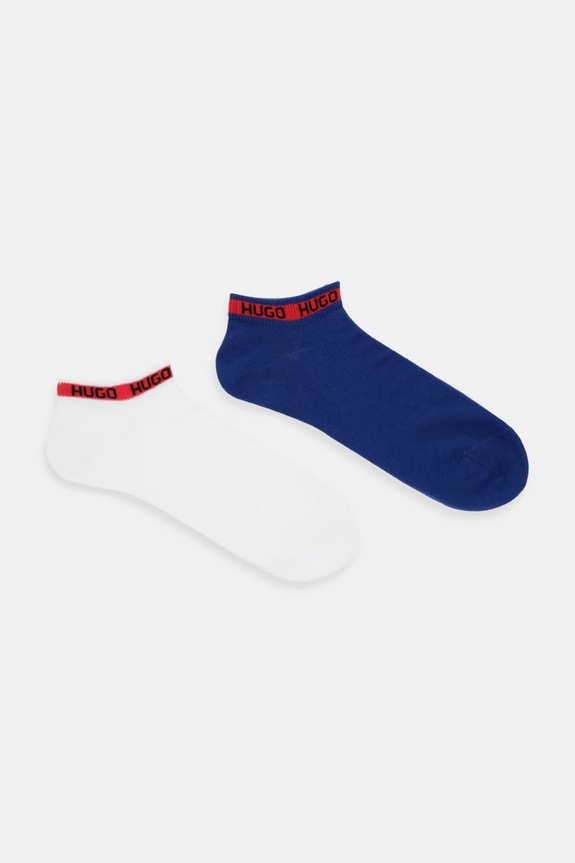 HUGO ponožky pánske s bavlnou 2P AS TAPE CC 2-pak modrá 50516394