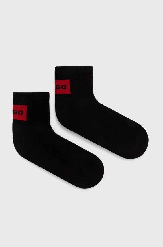 Ponožky HUGO 2-pack dlouhé ponožky černá 50516406