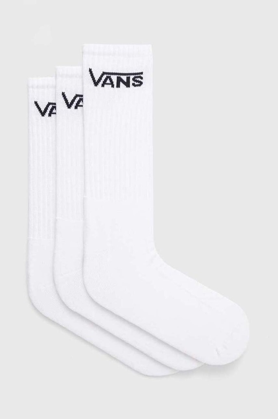 Ponožky Vans 3-pack dlouhé ponožky bílá VN000F0XWHT1