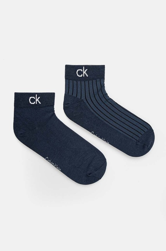 Ponožky Calvin Klein 2-pak krátke ponožky modrá 701229434