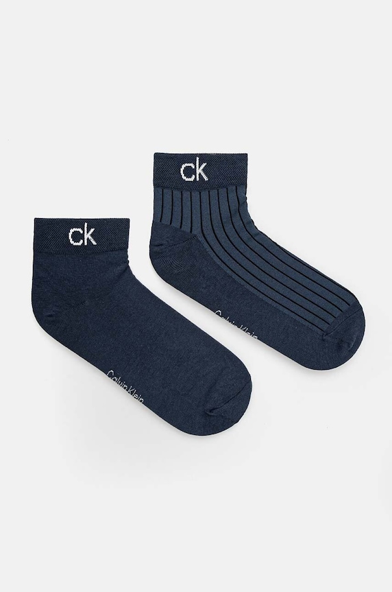 Ponožky Calvin Klein 2-pak krátke ponožky modrá 701229434