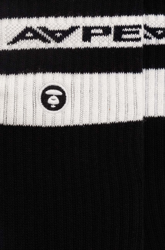 AAPE socks AAPSOM5135XXM black SS24