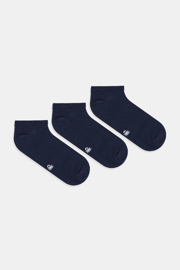 Κάλτσες United Colors of Benetton 3-pack κοντές κάλτσες σκούρο μπλε 6GRD2701L
