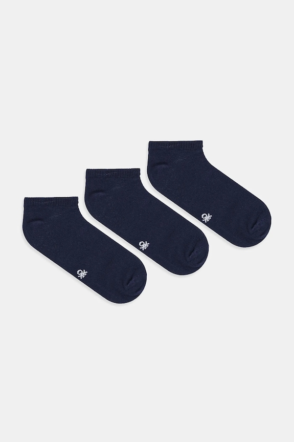 Κάλτσες United Colors of Benetton 3-pack κοντές κάλτσες σκούρο μπλε 6GRD2701L