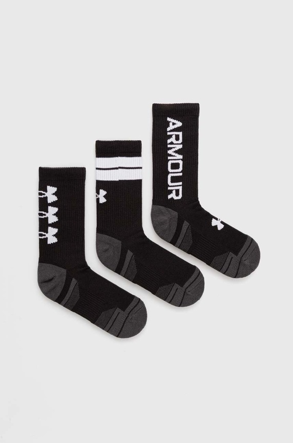 Under Armour sosete Performance Tech 3-pack negru 1379515