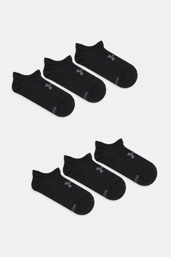Κάλτσες Under Armour Essential No Show 6-pack μαύρο 1382611