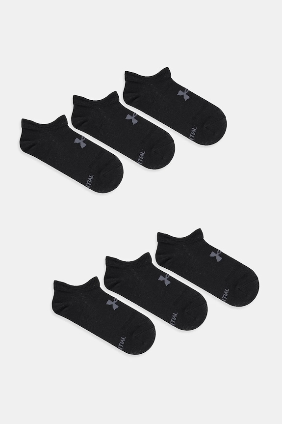 Κάλτσες Under Armour Essential No Show 6-pack μαύρο 1382611