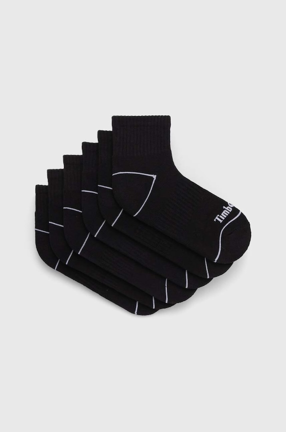 Čarape Timberland 3-pack visoke čarape crna TB0A2PU20011