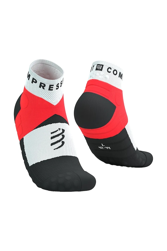 Ponožky Compressport Ultra Trail Low Socks beh červená SLCU4429