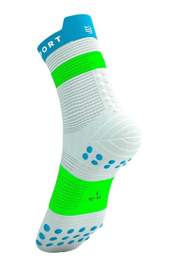 Compressport șosete Pro Racing Socks v4.0 Run High alb XU00046B
