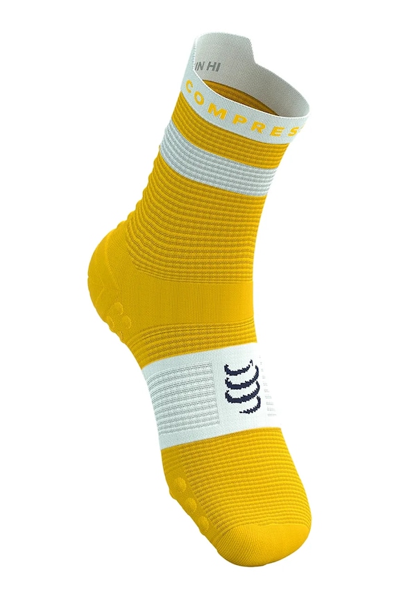 Compressport șosete Pro Racing Socks v4.0 Run High XU00046B galben SS26