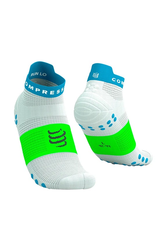 Compressport șosete Pro Racing Socks v4.0 Run Low alb XU00047B
