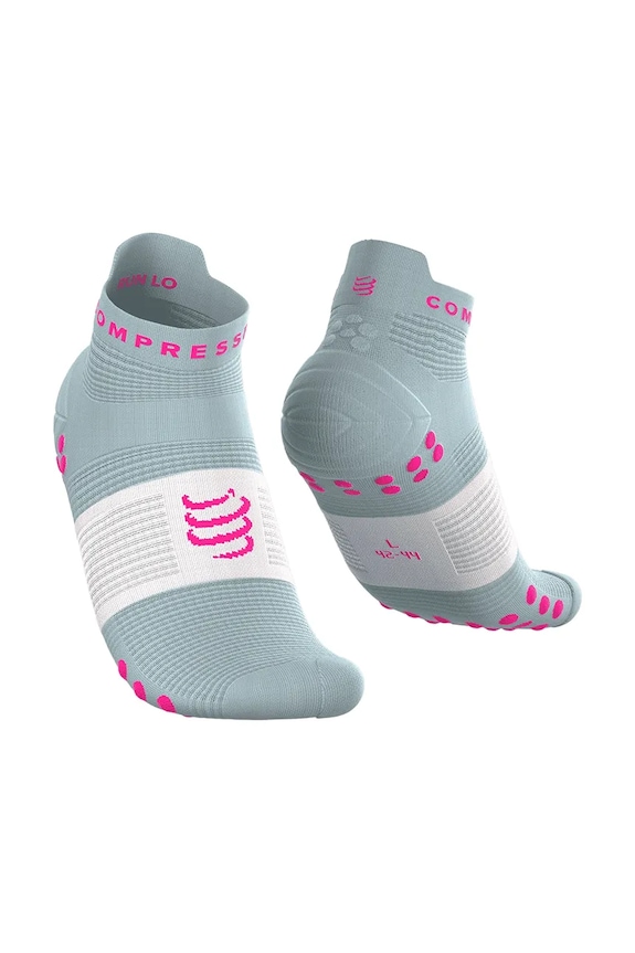 Compressport șosete Pro Racing Socks v4.0 Run Low turcoaz XU00047B