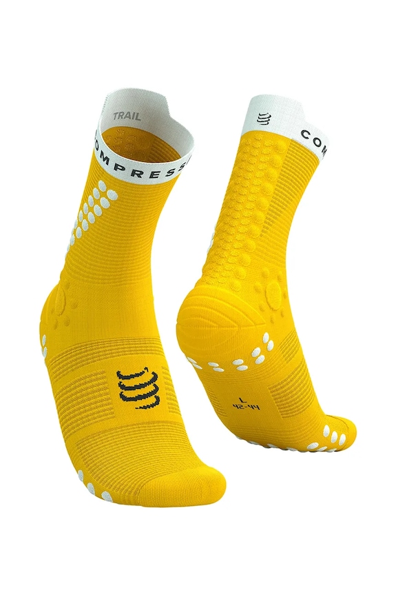 Compressport șosete Pro Racing Socks v4.0 Trail outdoor galben XU00048B