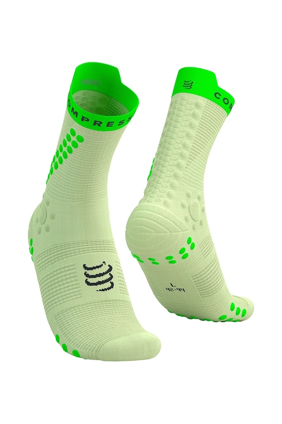 Compressport șosete Pro Racing Socks v4.0 Trail verde XU00048B