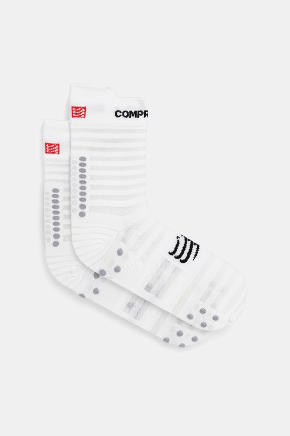 Compressport sosete Pro Racing Socks v4.0 Ultralight Run High - White/Alloy outdoor alb XU00050B