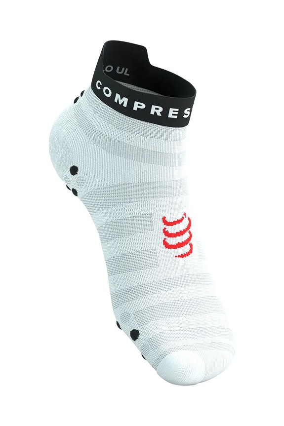 Ponožky Compressport Pro Racing Socks v4.0 Ultralight Run Low biela XU00051B