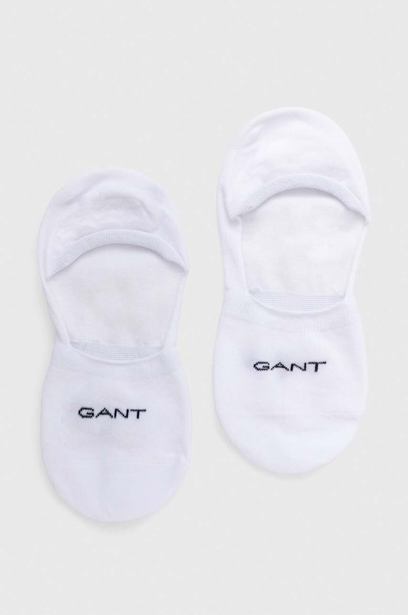 Čarape Gant 2-pack niske čarape bijela 9960257