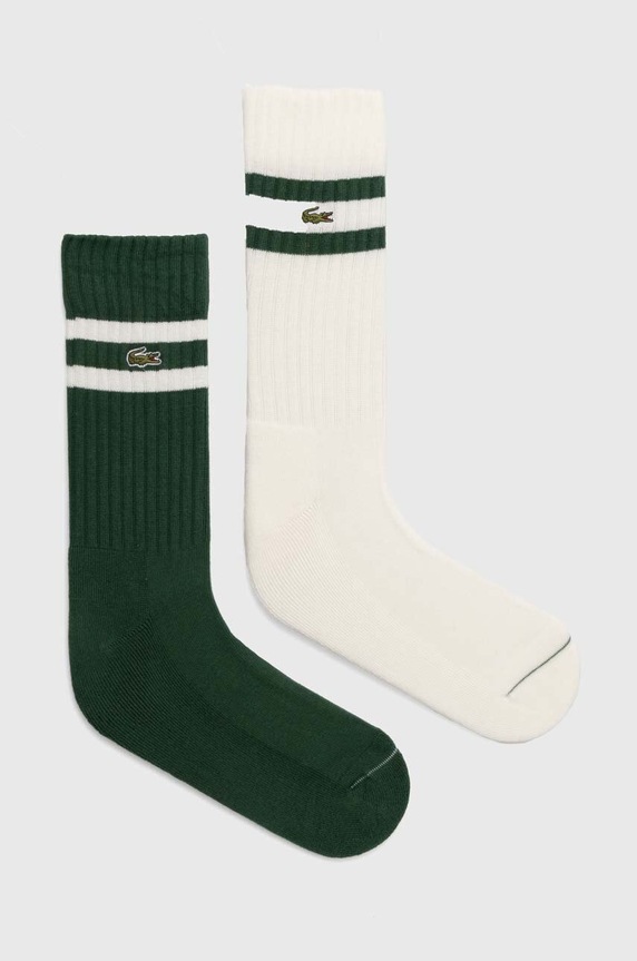 Lacoste sosete 2-pack sosete lungi verde RA6842