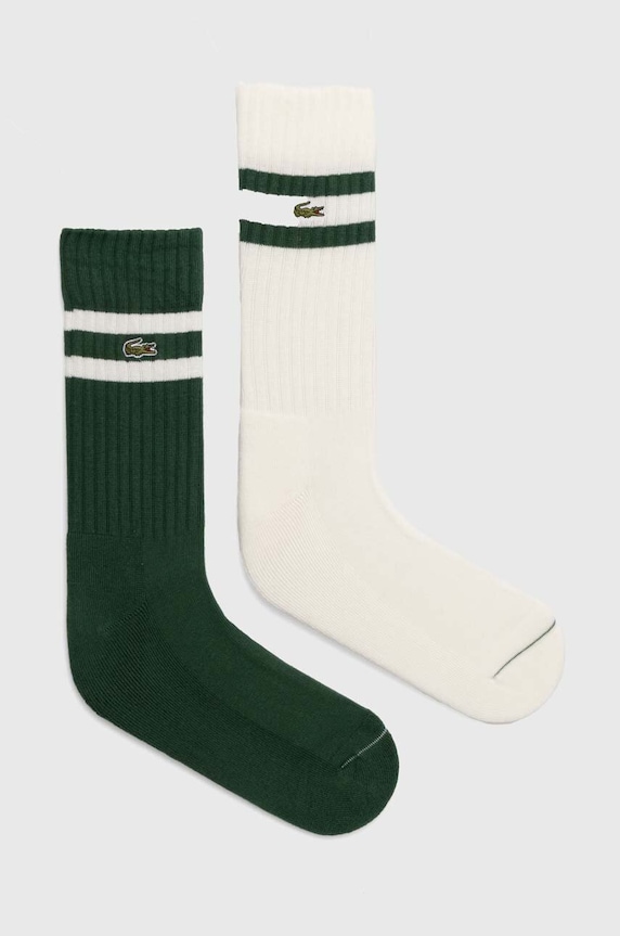 Lacoste sosete 2-pack sosete lungi verde RA6842