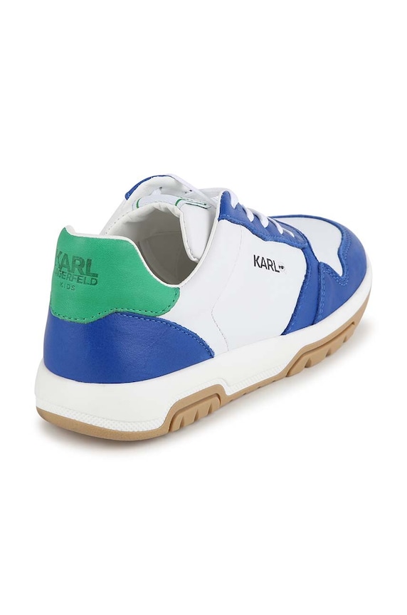 Chlapec Detské kožené tenisky Karl Lagerfeld Z30012.36.39 biela