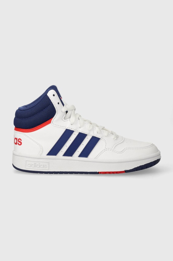 Detské tenisky adidas Originals HOOPS 3.0 MID K imitácia kože biela GZ9647