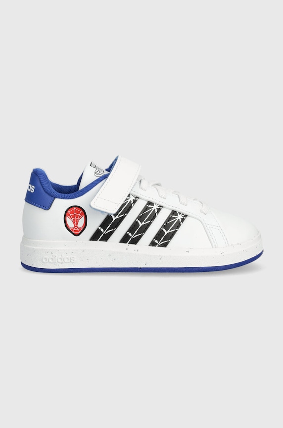 Detské tenisky adidas x Marvel, GRAND COURT SPIDER-MAN EL K imitácia kože tmavomodrá IF0925
