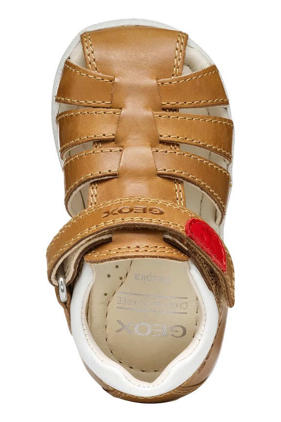 Geox sandały skórzane dziecięce SANDAL MACCHIA B254VA.0CL54. beżowy