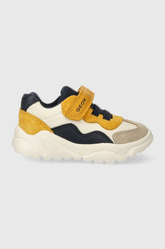 Παιδικά sneakers Geox CIUFCIUF δέρμα σαμουά κίτρινο B455RB.0FU22.20.23